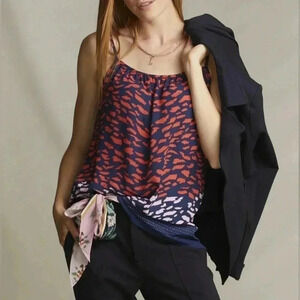 Cabi Small Tank Top Smooch Cami Blue Red Pink Spaghetti Strap Chiffon